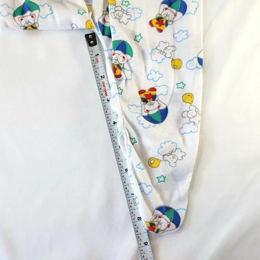 Vintage Playskool Long Sleeve Romper 3-6M One-Piece Pajamas 90s Retro Y2K Bears